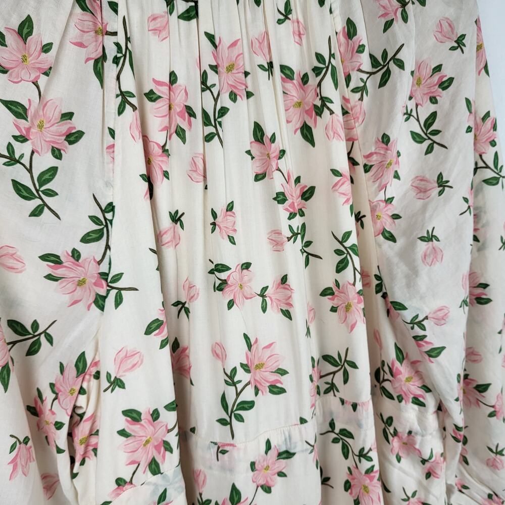 Draper James Kellie Babydoll in Floral Magnolia Dress w/ Billowing Sleeves | L - Picture 12 of 15